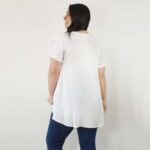 Polera mujer o bluson blanco floral