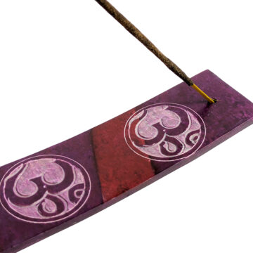 Tabla porta incienso OM piedra esteatita