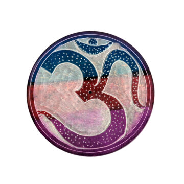 Porta incienso circular piedra esteatita árbol