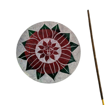 Porta incienso circular piedra