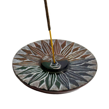 Porta incienso circular piedra esteatita