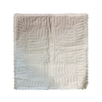 Funda de Cojín Crochet Beige 45x45