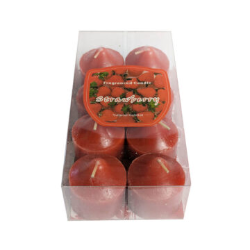 Mini vela cirio 4cm 8 unidades Rojo Frutilla