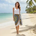 Pareo para verano color naranja Mandala