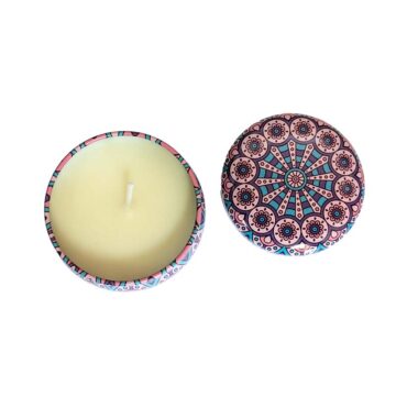 Vela aromática mandala aroma Sándalo Rosa