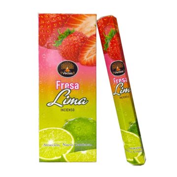 Incienso Fresa Lima Hexagonal VEDAS