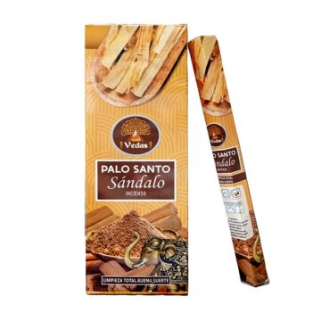 Incienso Palo Santo Sándalo Hexagonal VEDAS