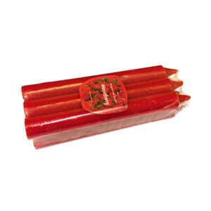 Pack de 6 velas rojas Lavanda 17x2cm