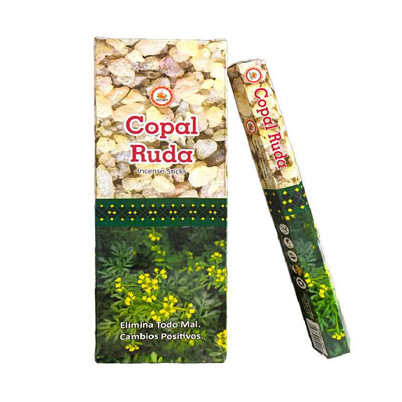 Incienso Copal Ruda Hexagonal VEDIC
