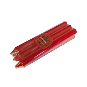Pack de 6 velas rojas 20x2cm