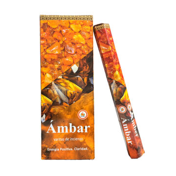 Incienso Ambar Hexagonal VEDIC