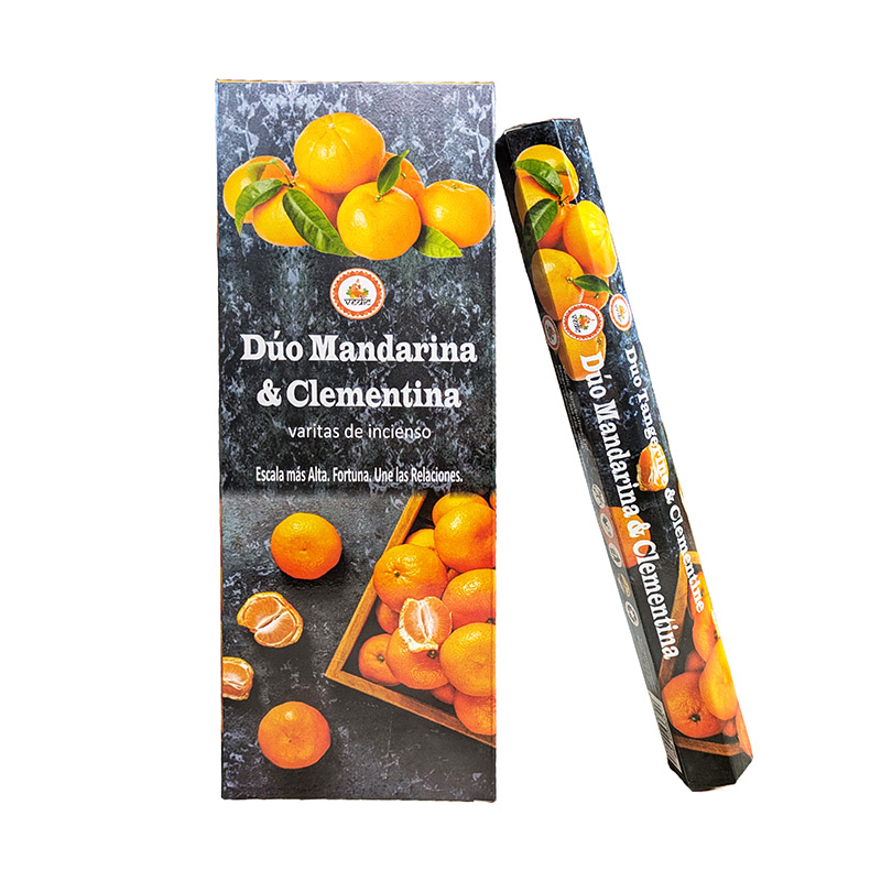 Incienso Duo Mandarina y Clementina Hexagonal VEDIC