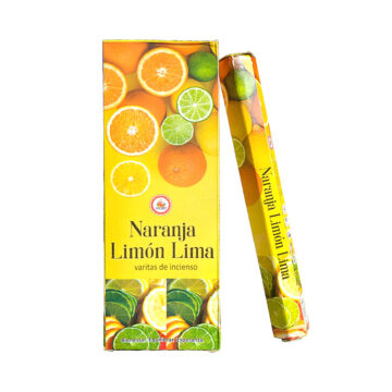 Incienso Naranja Limón Lima Hexagonal VEDIC
