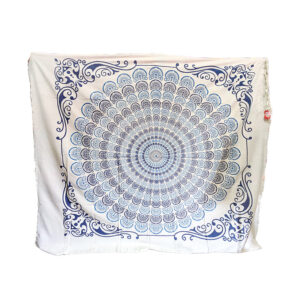 Cubrecama o mural mandala azul