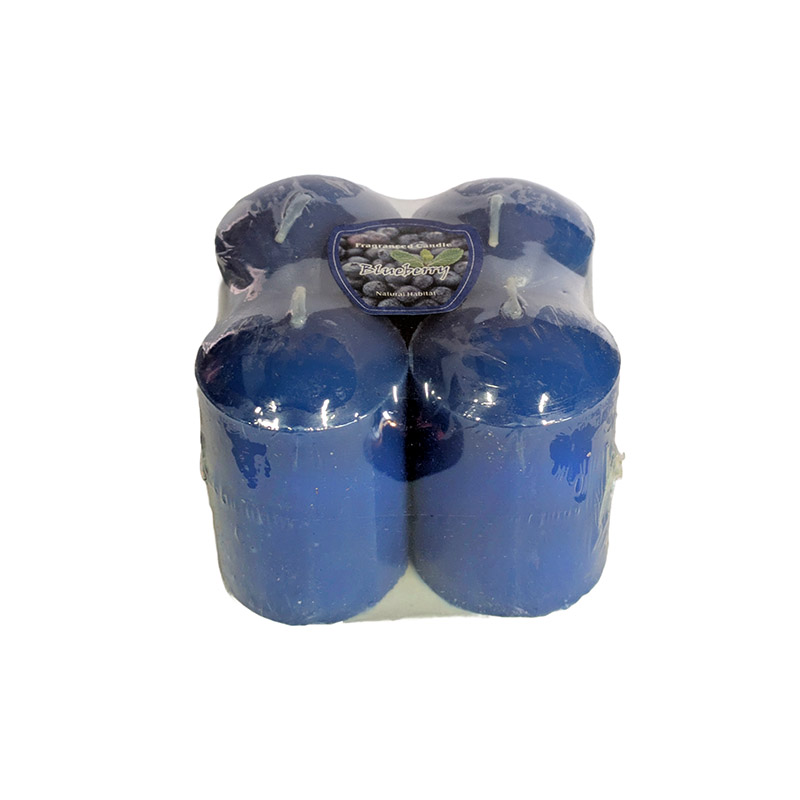 Velas Cirios Chicos 6cm Blueberry pack de 4