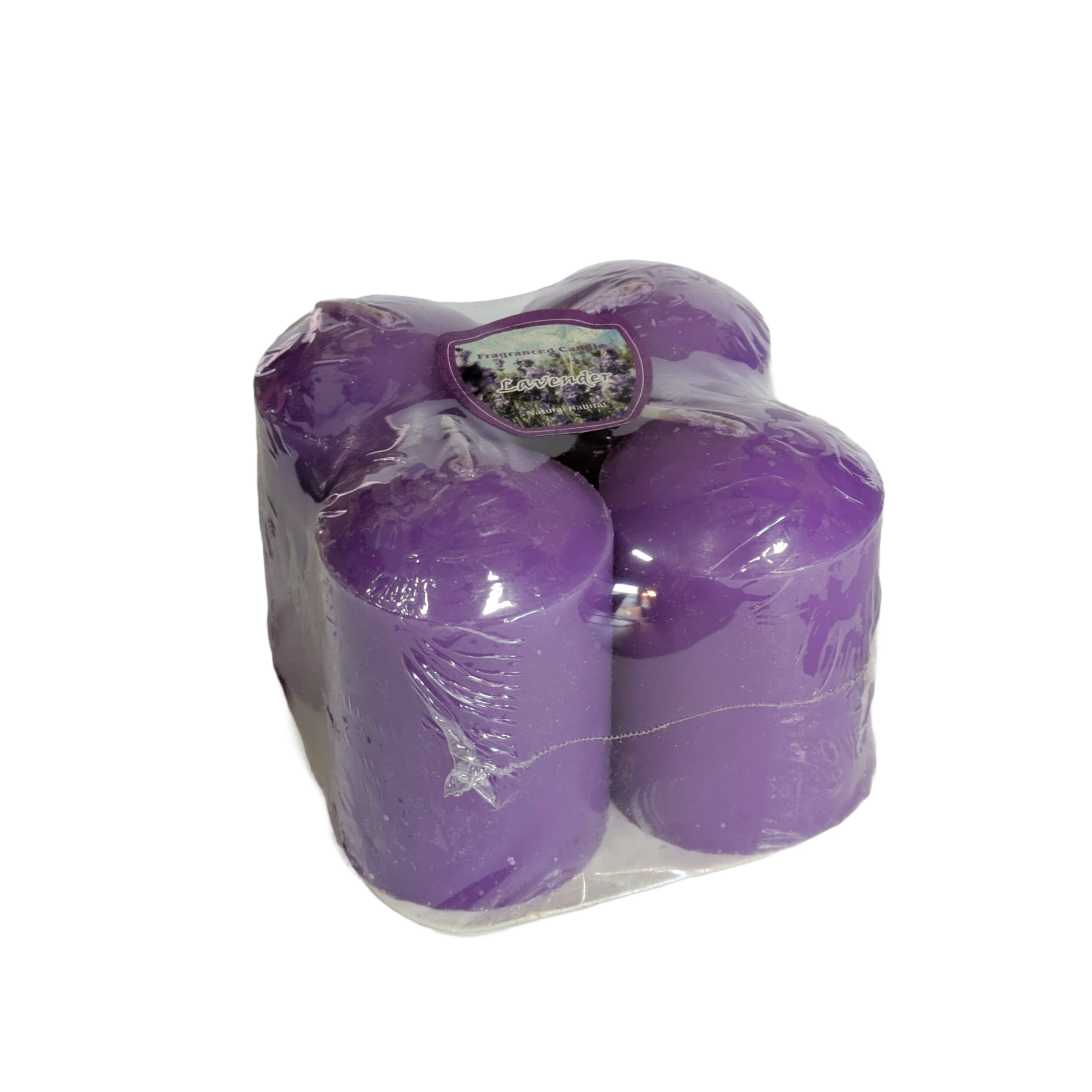Velas Cirios Chicos 6cm Lavanda pack de 4