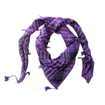 Pañuelo shemagh Palestina Lila con Negro