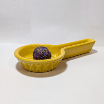 Sahumador y porta incienso de cerámica Amarillo 8cm