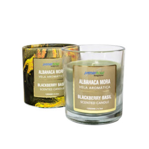 Vela Aromática Albahaca Mora 120 gramos (Sin borla)