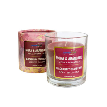 Vela Aromática Mora y Arándano 120 gramos (Sin borla)