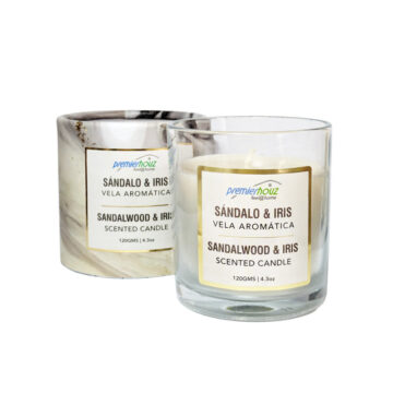 Vela Aromática Sándalo Iris 120 gramos (Sin borla)