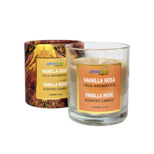 Vela Aromática Vainilla Rosa 120 gramos (Sin borla)