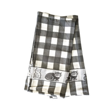 Pack de 12 Paños de Cocina Gato Gris