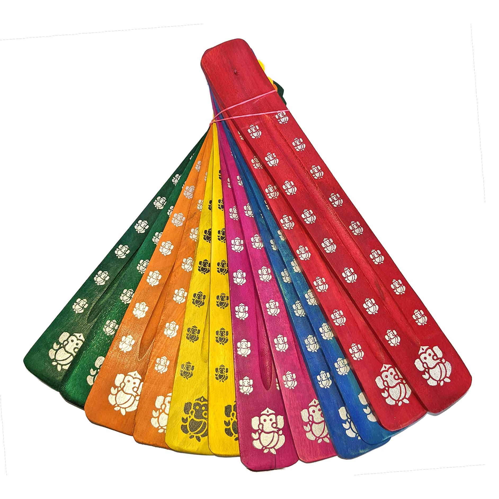 Inicio 3 Pack 12 Tablas porta Incienso de Colores Ganesha