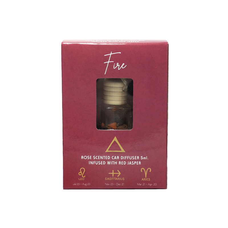 Aromatizante para Auto Signos de Fuego (Rosa & Jaspe Rojo)