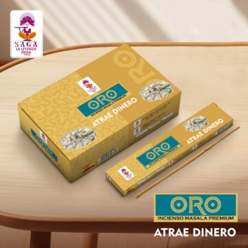 Incienso Atrae Dinero Linea Oro Saga