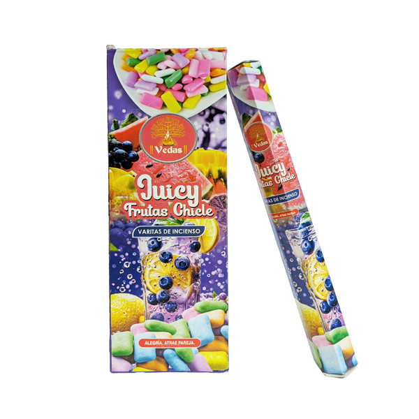 Incienso Juego de Frutas y Chicle Hexagonal VEDAS