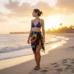 Pareo Playa de Brasil color azul perfecto para Verano