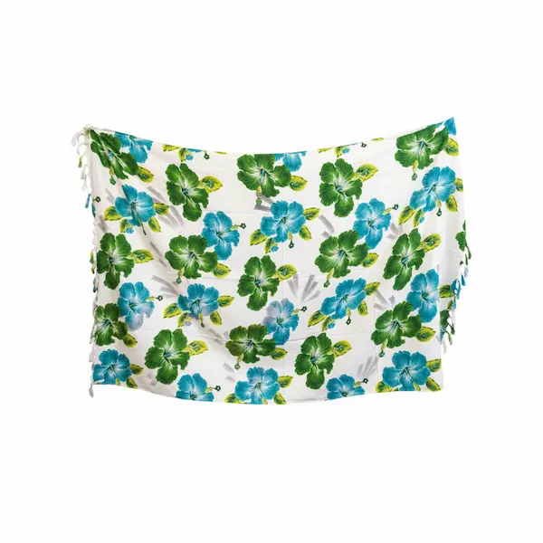 Pareo de Flores Verdes