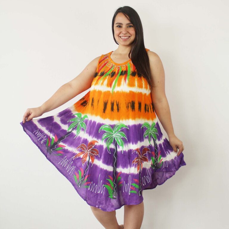 Vestido hindu sin mangas Naranja Moda India 4 Vestido hindu sin mangas Naranja Moda India