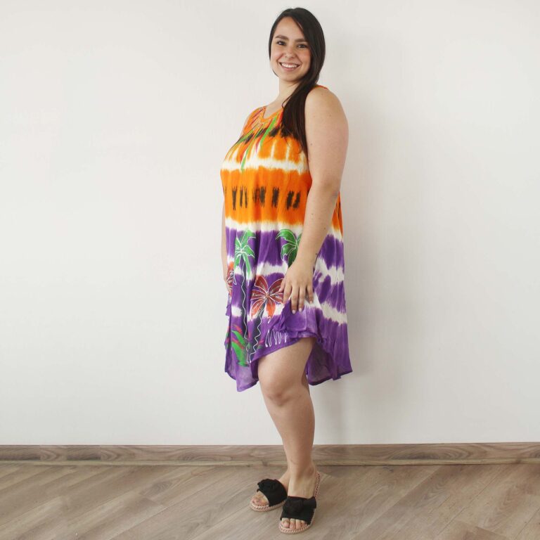 Vestido hindu sin mangas Naranja Moda India 5 Vestido hindu sin mangas Naranja Moda India