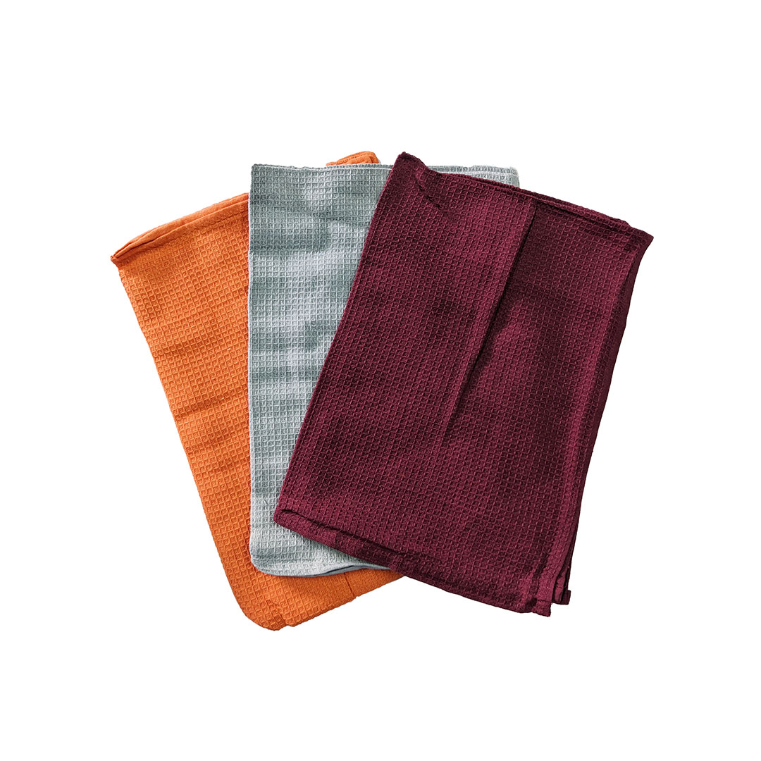 Paños de Cocina Burdeo Naranja Plomo 50x70cm - 12 unidades Surtidas 1 Paños de Cocina Burdeo Naranja Plomo 50x70cm - 12 unidades Surtidas