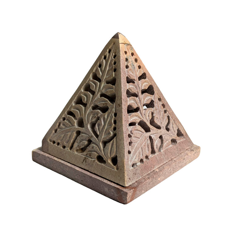 Pirámide Porta cono y Porta vela piedra esteatita 6 Pirámide Porta cono y Porta vela piedra esteatita