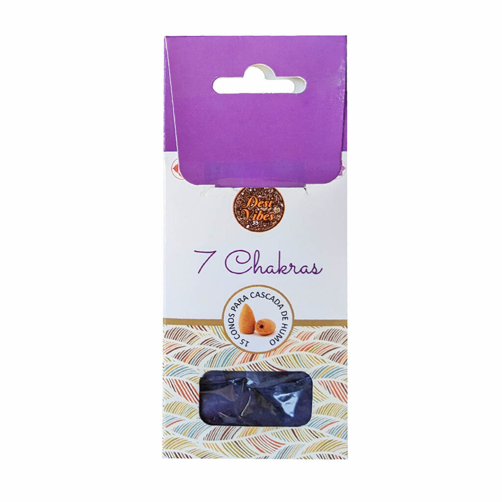 Incienso cono cascada aroma 7 chakras