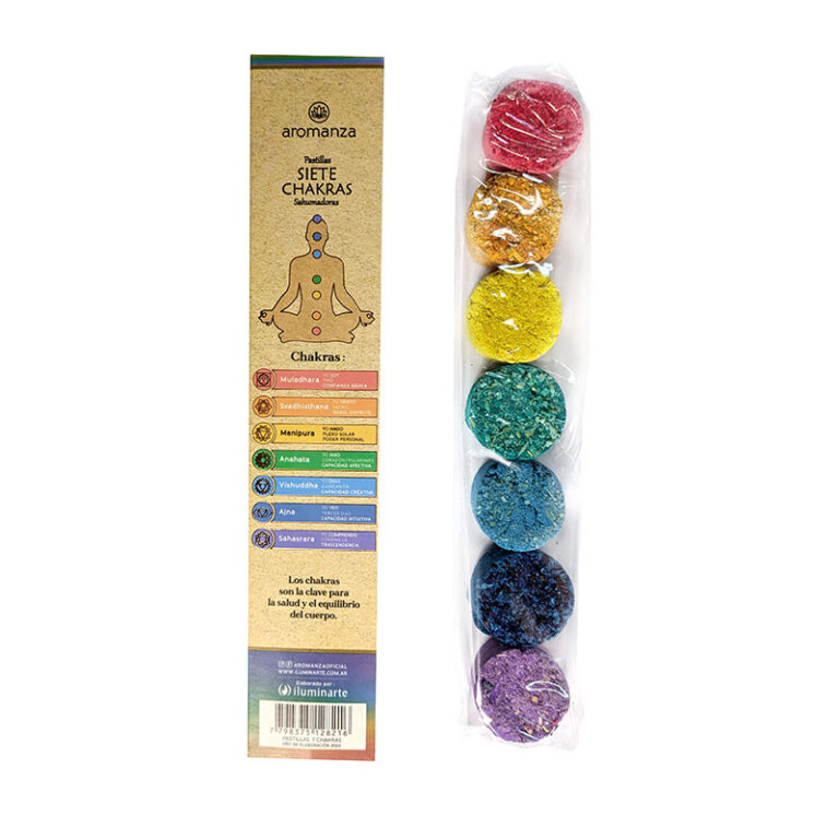 Pastillas sahumadoras 7 Chakras linea Aromanza 5 Pastillas sahumadoras 7 Chakras linea Aromanza