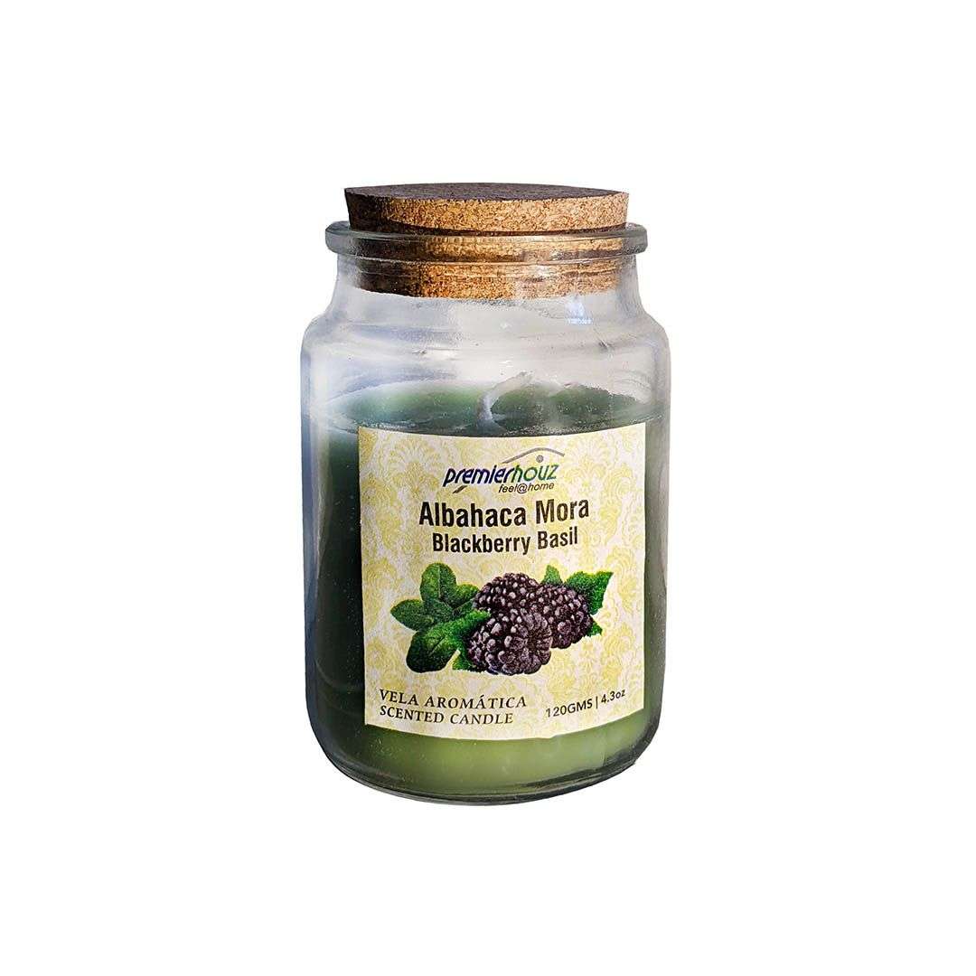 Vela Aromática Albahaca Mora 120 gramos 1 Vela Aromática Albahaca Mora 120 gramos
