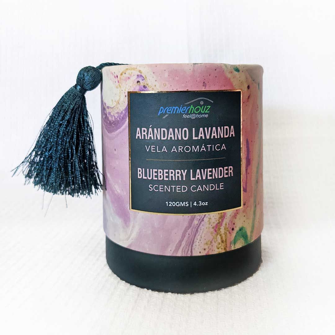 Vela Aromática Arándano Lavanda 120 gramos (Con borla) 1 Vela Aromática Arándano Lavanda 120 gramos (Con borla)