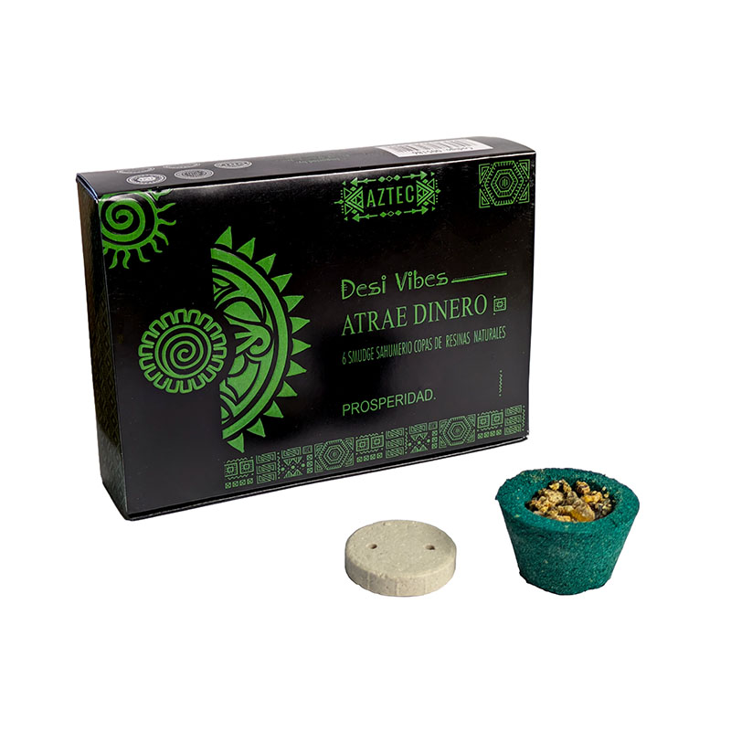 Sahumerio Atrae Dinero Desi Vibes Carbón con resina 1 Sahumerio Atrae Dinero Desi Vibes Carbón con resina
