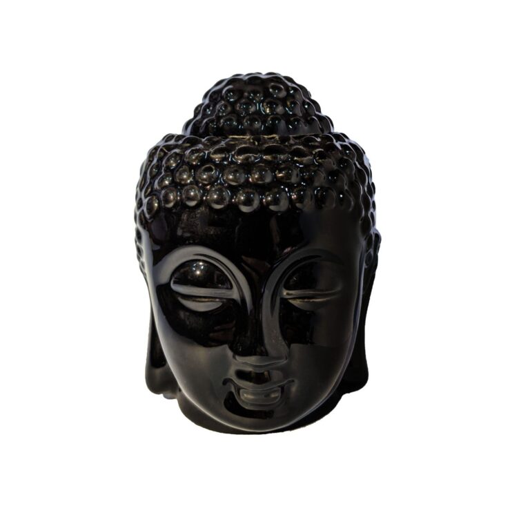 Difusor de cerámica Cabeza de Buda color negro