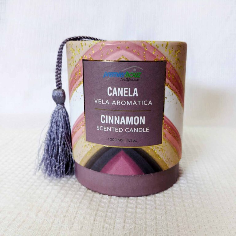 Vela Aromática Canela 120 gramos (Con borla) 4 Vela Aromática Canela 120 gramos (Con borla)