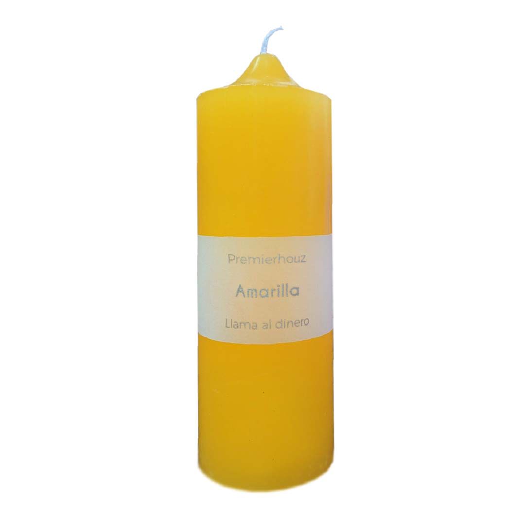 Vela Cirio Amarillo altura 15cm 1 Vela Cirio Amarillo altura 15cm