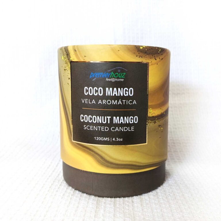 Vela Aromática Coco Mango 120 gramos (Sin borla) 4 Vela Aromática Coco Mango 120 gramos (Sin borla)