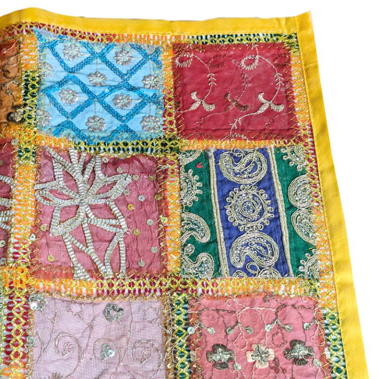 Funda de Cojín Hindú Cuadrados 45x45 4 Funda de Cojín Hindú Cuadrados 45x45