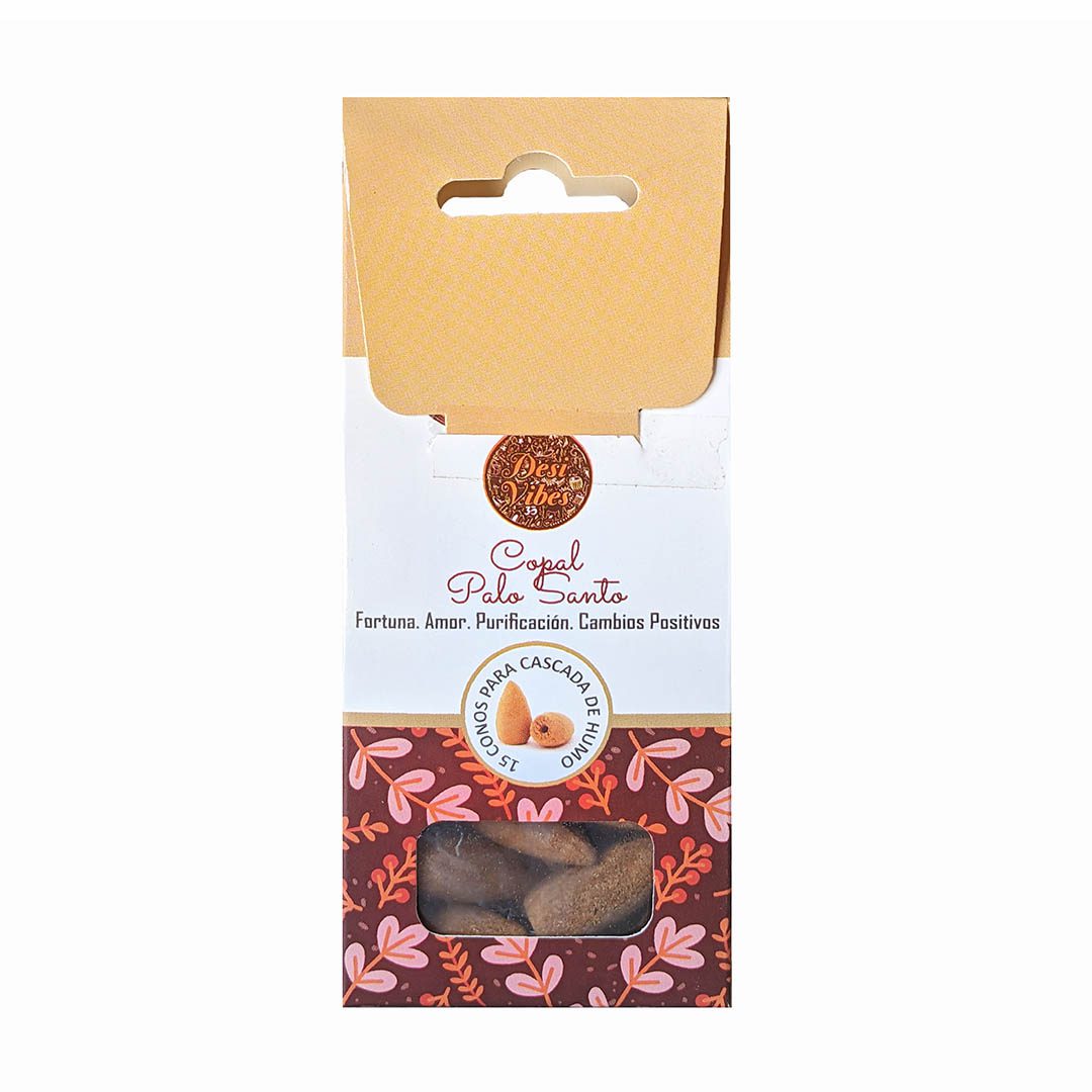 Incienso cono cascada aroma Copal Palo Santo 1 Incienso cono cascada aroma Copal Palo Santo
