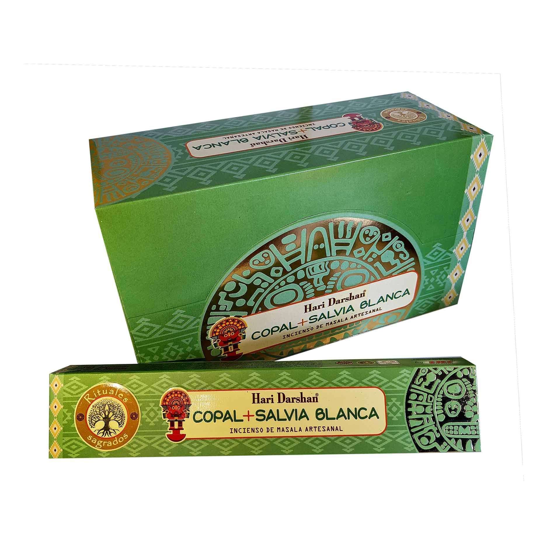 Incienso Copal Salvia Blanca de Hari Darshan 1 Incienso Copal Salvia Blanca de Hari Darshan