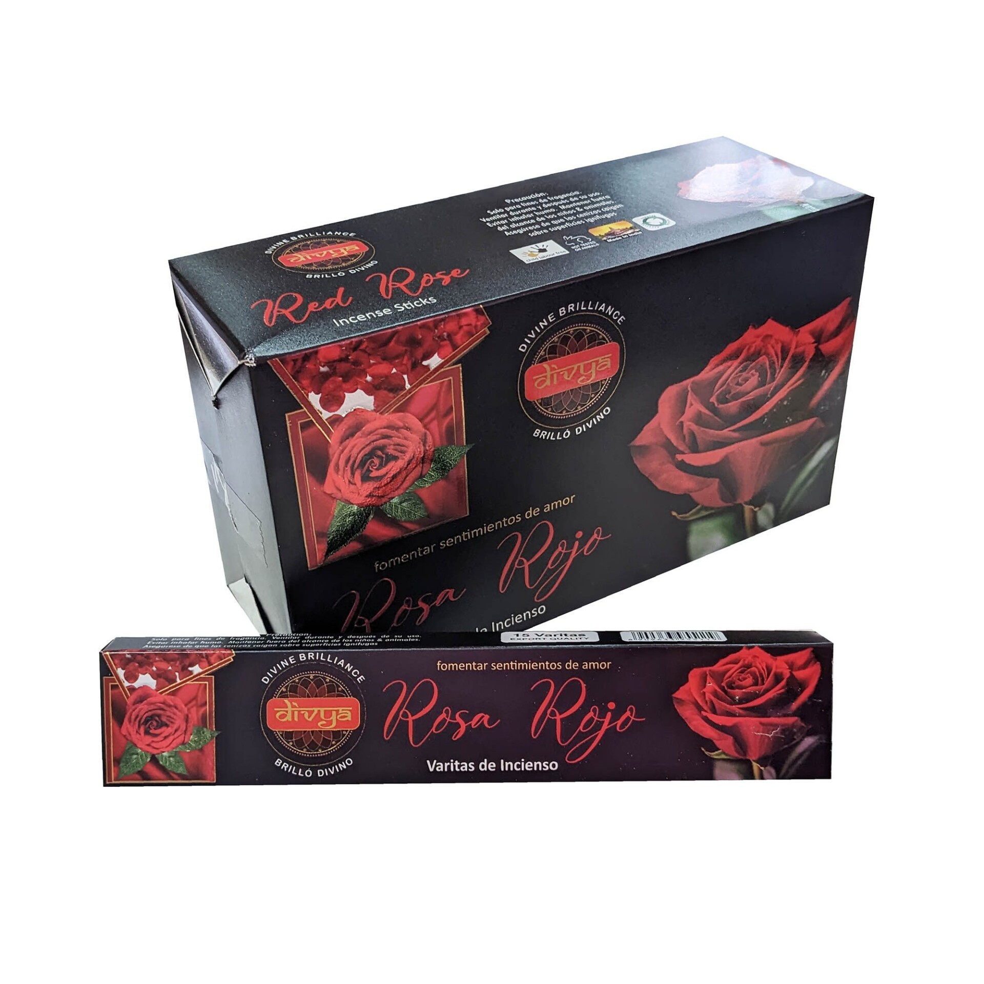 Incienso de Rosa Roja linea Divya 1 Incienso de Rosa Roja linea Divya